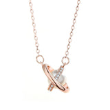 JIALY S925 Silver Rotating Globe Necklace for Women