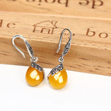 Vintage Natural Stones Earrings 925 Sterling Silver Thai Silver Jewelry