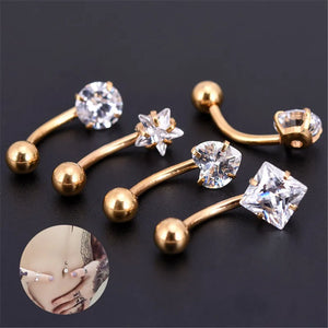 Hypoallergenic Titanium Jewelry Set: Earrings, Ear Nail, Belly Button Rings