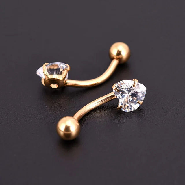 Hypoallergenic Titanium Jewelry Set: Earrings, Ear Nail, Belly Button Rings