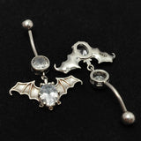 925 Silver Bat Piercing Belly Button Rings Jewelry