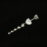 925 Silver Heart Dangle Navel Ring Sexy Body Piercing