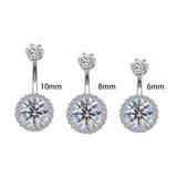 925 Silver Belly Button Rings with Zircon for Women