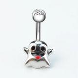 925 Silver Ghost Belly Button Piercing
