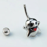 925 Silver Ghost Belly Button Piercing