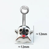 925 Silver Ghost Belly Button Piercing
