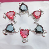 925 Silver Halloween Devil Belly Button Piercing Red Corundum Women's