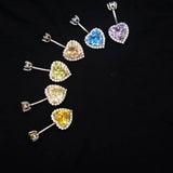 925 Silver Heart Belly Button Piercing Body Jewelry