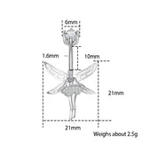 Angel Girl Belly Button Piercing 925 Sterling Silver Women's Accessories