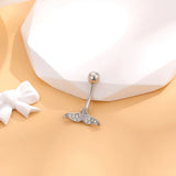 925 Silver Mermaid Tail Navel Belly Button Rings Piercing