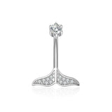 925 Silver Mermaid Tail Navel Belly Button Rings Piercing