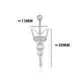 Butterfly Belly Rings Piercing Navel Sterling Silver 925
