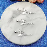 925 Sterling Silver Butterfly Belly Piercing Ring Body Jewelry for Women