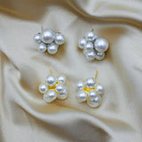 Pearl Earrings Drop Flower Charm Jewelry Sweet Romantic Gift
