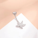 Starfish Belly Button Rings Piercing Silver 925 Women's Jewelry