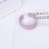 Purple Multilayer Chain Bracelet Magnet Buckle Bangle Bohemian Jewelry
