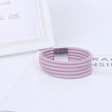 Purple Multilayer Chain Bracelet Magnet Buckle Bangle Bohemian Jewelry