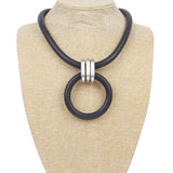 Exaggerated Big CCB Pendant Choker Necklace For Women