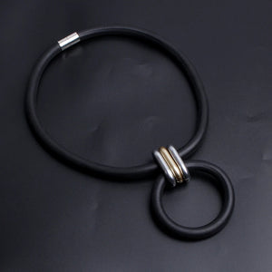 Exaggerated Big CCB Pendant Choker Necklace For Women