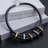 Exaggerated Big CCB Pendant Choker Necklace For Women