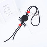 Geometric Red Round Wooden Beads Jewelry Women Ethnic Rubber Necklace
