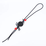 Geometric Red Round Wooden Beads Jewelry Women Ethnic Rubber Necklace