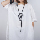 Circle Pendant Necklace Harajuku Adjustable Circles Necklace Women Neck Decorati