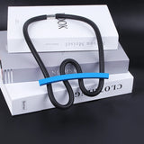 Chunky Rubber Chain Collar Necklace Strange W Shape Women Neck Jewelry