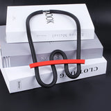 Chunky Rubber Chain Collar Necklace Strange W Shape Women Neck Jewelry