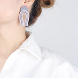 Bohemian Rainbow Wooden Beads Earrings Colorful Rubber Jewelry