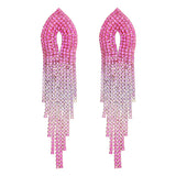 Women's Rhinestone Tassel Earrings for Dinner Party