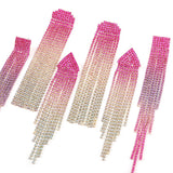 Women's Rhinestone Tassel Earrings for Dinner Party