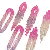 Women's Rhinestone Tassel Earrings for Dinner Party