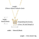 925 Silver Crown Pendant with Cubic Zirconia