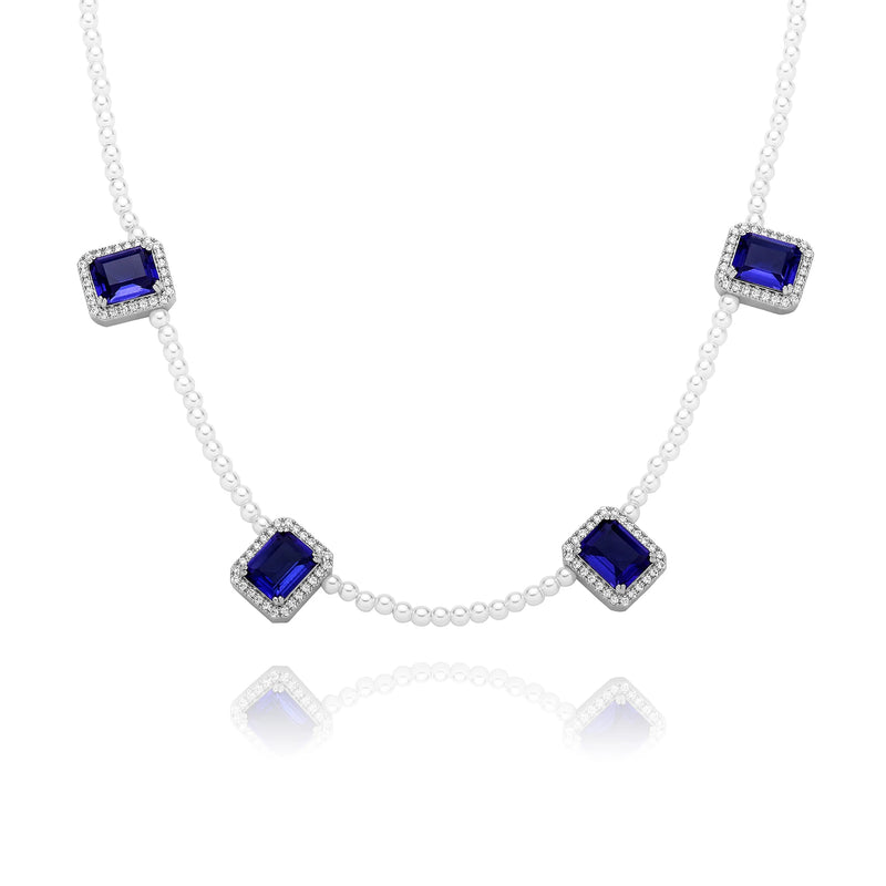 3mm Pearl Necklace Ladies Necklace With Gems High Personality Women Jewelry