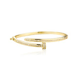 Prong Setting Zircon Willow Nails Bracelet for Men and Women