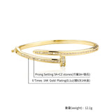 Prong Setting Zircon Willow Nails Bracelet for Men and Women