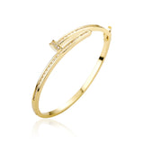 Prong Setting Zircon Willow Nails Bracelet for Men and Women