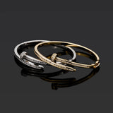 Prong Setting Zircon Willow Nails Bracelet for Men and Women