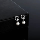 Pearl Earrings For Women Round Wedding Earrings Jewelry Gift