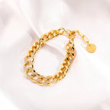 Hip-Hop Rock Zircon Cuba Adjustable Length Neutral Bracelet