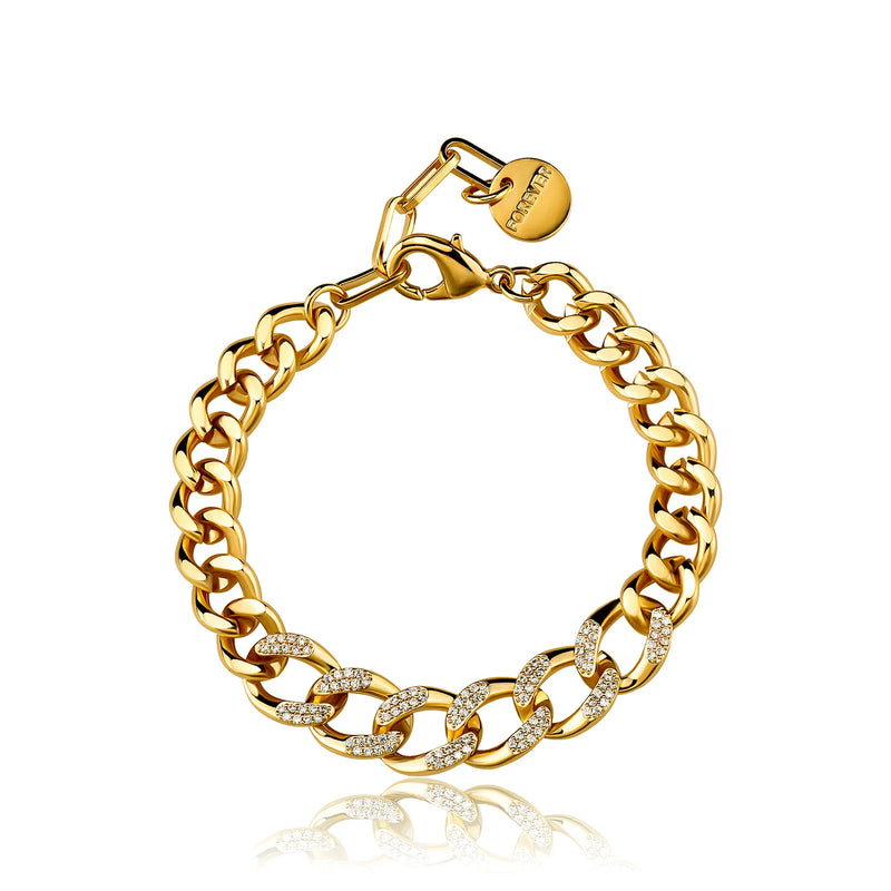 Hip-Hop Rock Zircon Cuba Adjustable Length Neutral Bracelet