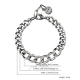 Hip-Hop Rock Zircon Cuba Adjustable Length Neutral Bracelet