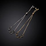 Zircon Heart Bracelet Prong Setting 3A with Connected Hearts