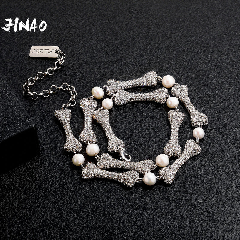 European and American Style CZ Iced Choker Necklace for Men and Women
