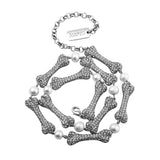 European and American Style CZ Iced Choker Necklace for Men and Women