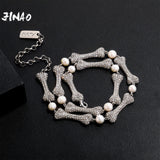 European and American Style CZ Iced Choker Necklace for Men and Women