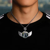 Photo Pendant Ice Cubic Zircon Necklace with 4mm Tennis Chain
