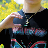 European & American 4mm Tennis Chain High Ice AAA+ CZ Drip Oil Pendant&Necklace