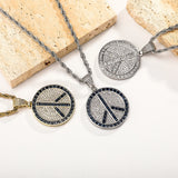 European & American 4mm Tennis Chain High Ice CZ Drip Oil Pendant Necklace